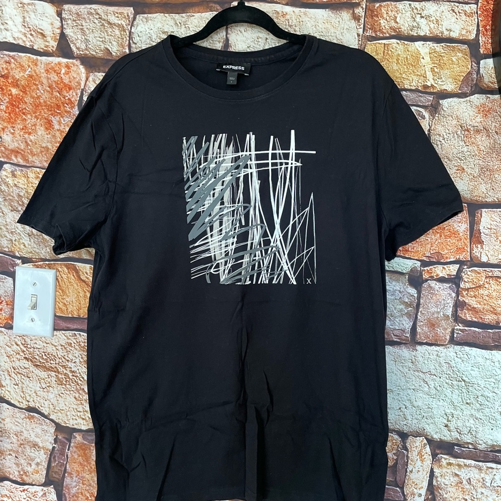 Worn once, like new black Express large tee - please see pictures.